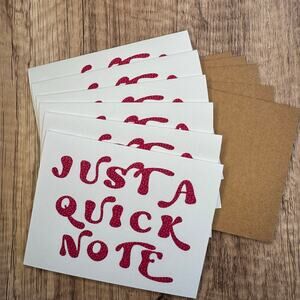 Greeting Cards Blank Cards for Cat Lover Cards Stationery Handcrafted Pink Card